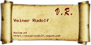 Veiner Rudolf névjegykártya